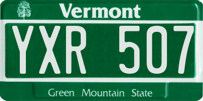 VT license plate YXR507