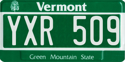 VT license plate YXR509