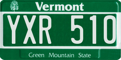 VT license plate YXR510
