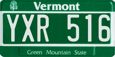 VT license plate YXR516