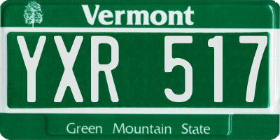 VT license plate YXR517