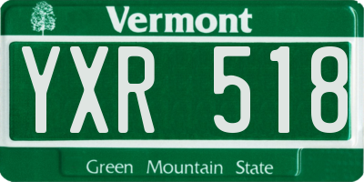 VT license plate YXR518