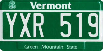 VT license plate YXR519