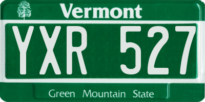 VT license plate YXR527