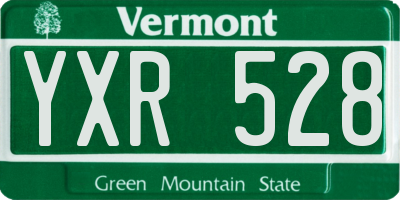 VT license plate YXR528