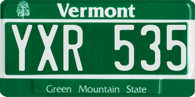 VT license plate YXR535