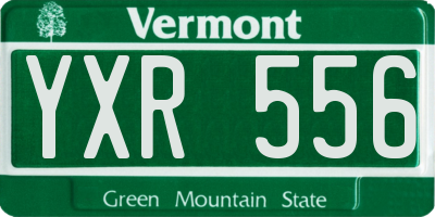 VT license plate YXR556