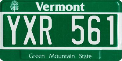 VT license plate YXR561