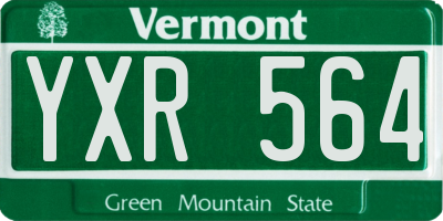 VT license plate YXR564