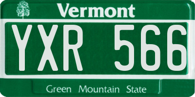 VT license plate YXR566