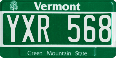 VT license plate YXR568