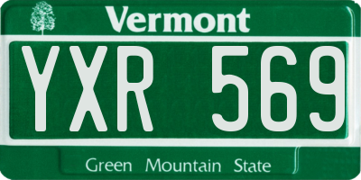 VT license plate YXR569