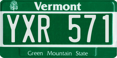 VT license plate YXR571