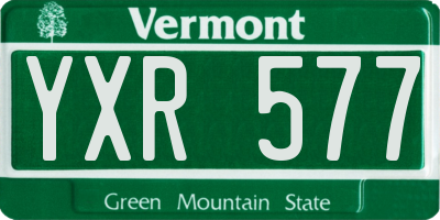 VT license plate YXR577