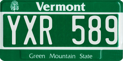 VT license plate YXR589