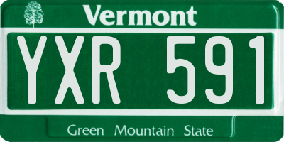 VT license plate YXR591