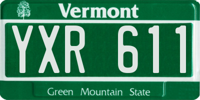 VT license plate YXR611