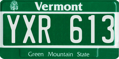 VT license plate YXR613