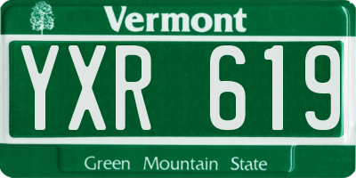 VT license plate YXR619