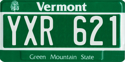 VT license plate YXR621