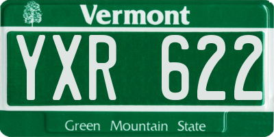 VT license plate YXR622