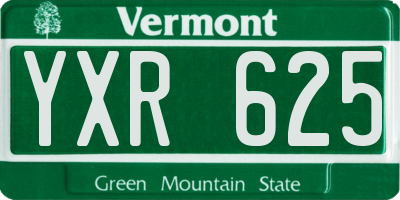 VT license plate YXR625