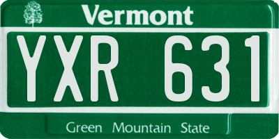 VT license plate YXR631