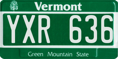 VT license plate YXR636