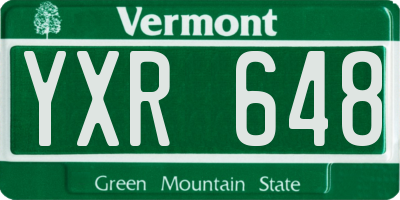 VT license plate YXR648