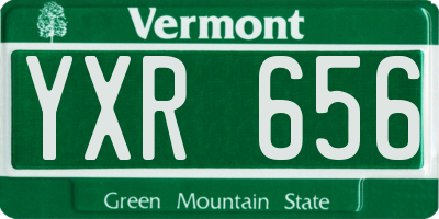 VT license plate YXR656