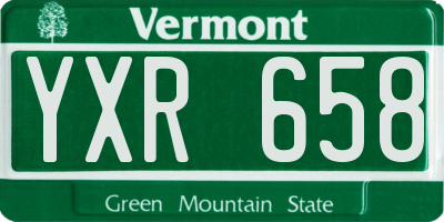 VT license plate YXR658