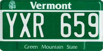 VT license plate YXR659