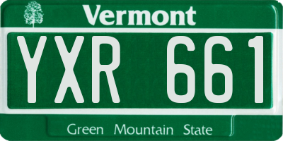 VT license plate YXR661