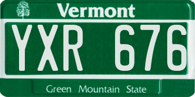 VT license plate YXR676