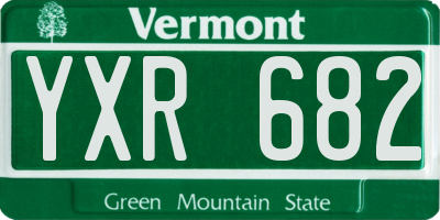 VT license plate YXR682
