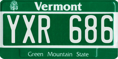 VT license plate YXR686