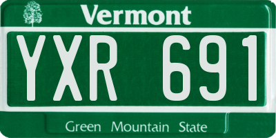 VT license plate YXR691