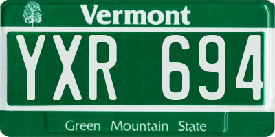 VT license plate YXR694
