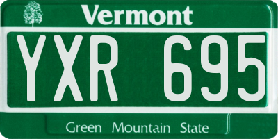 VT license plate YXR695