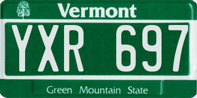 VT license plate YXR697