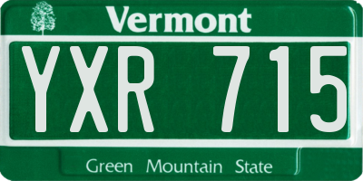 VT license plate YXR715
