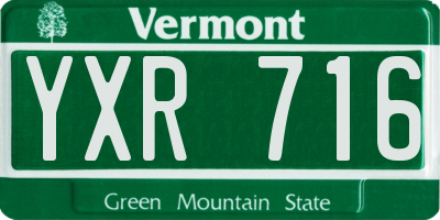 VT license plate YXR716