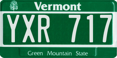 VT license plate YXR717