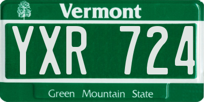 VT license plate YXR724