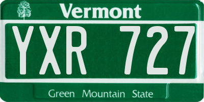 VT license plate YXR727