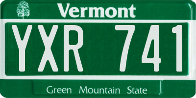 VT license plate YXR741