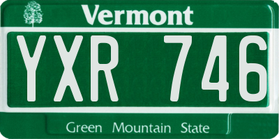 VT license plate YXR746