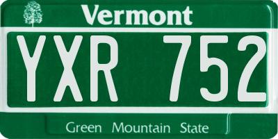 VT license plate YXR752