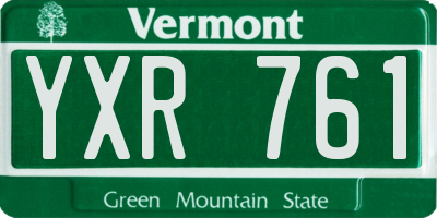 VT license plate YXR761