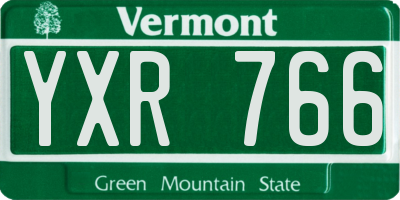 VT license plate YXR766